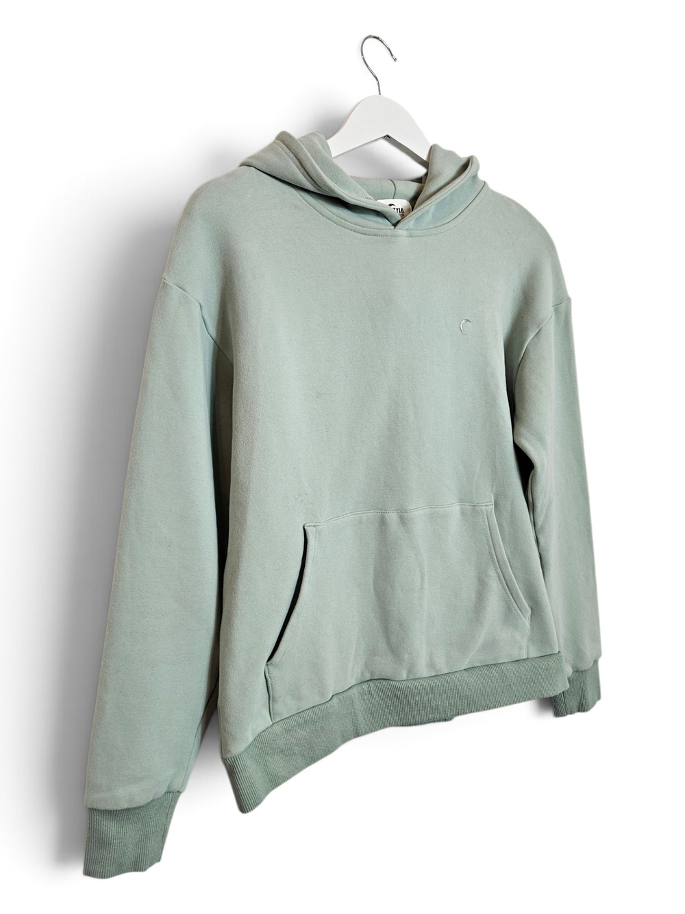 ZYIA Active Relaxation Pocket Hoodie Small Muted Mint Athleisure Kangaroo Pocket